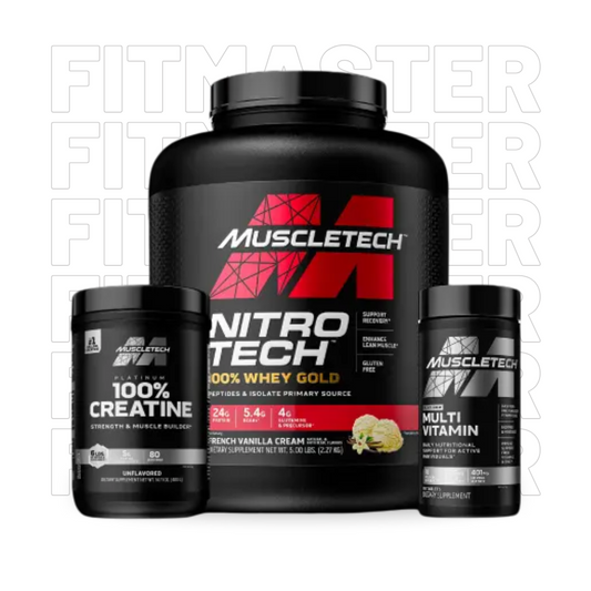 Combo muscletech nitro tech whey gold 5lbs+ creatina platinum + multivitamínico platinum